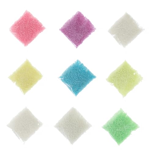 iplusmile 9Piezas Arena Oscuridad de Fluorescentes para DIY Manualidades de Arena Luminosa Colores Bolsa