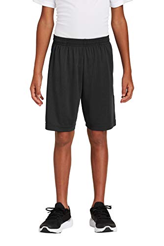 SPORT-TEK Youth PosiCharge Competitor Pocketed Short | Breathable Basketball Shorts for Boys & Girls, Athletic Fit