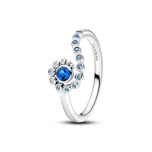 Bague Vaiana Disney en argent 925 avec cristaux bleus et verts éclatants