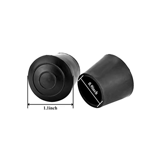 50pcs Chair Leg Cap Tips,Vankcp 7/8 inch Rubber Black Round Anti Slip Caps Chair Legs for Table Folding Chairs (50Pcs)