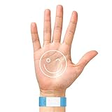 BKSAI Entry Wristbands Easy DIY Printable DIN A4 Size Provide Printable Print Template Available Labelling Party Events to Design and Print Yourself Neon Orange Pack of 100 (Blue)