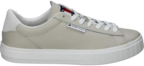 Tommy Jeans Damen Cupsole Sneaker Schuhe, Beige (Bleached Stone), 37