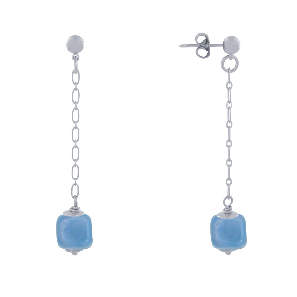 Basi Per Orecchini Di Ottone A Perno Con Cabochon Di Occhio Di Gatto Incastonato E Zirconi Mango 15x18mm 5 Paia Dorato Pesca