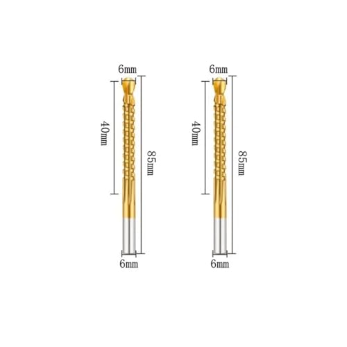 Juego de 2 brocas helicoidales de 5 mm HSS para madera y metal miniatura 5