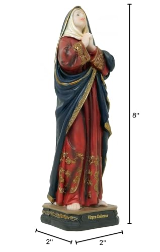 Estatua Virgen Dolorosa de Resina, 20 cm miniatura 7