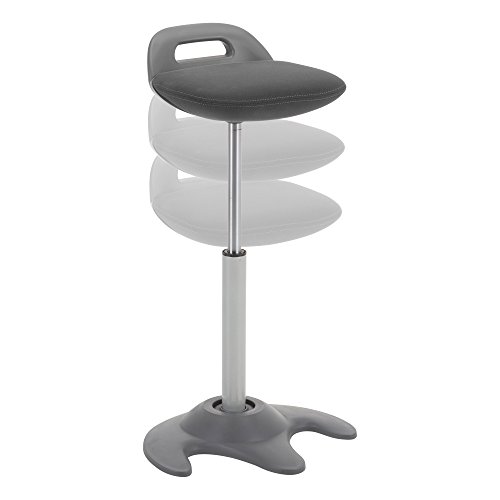 Image of Learniture LNT-NES3021GY-SO Sit-to-Stand Active Motion Perch Stool, Dark Grey