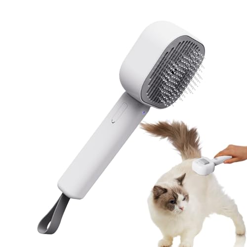 Cepillo a vapor para mascotas, multifunción, delicado, no irritante para desenredar los nudos, herramienta de limpieza para perros y gatos, para perros de capa corta y larga, gatos y cachorros