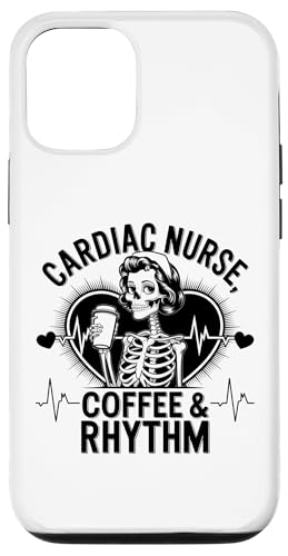 iPhone 13 Cardiac Nurse Funny Skelten Coffee And Heart Rhythms Case