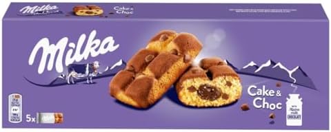 Milka Biscuit Cake, Soft Sponge with Chocolate Chip, 175 g
