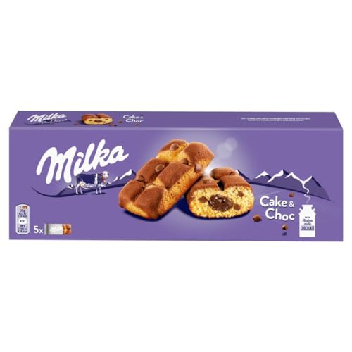 Milka Biscuit Cake Soft Sponge with Chocolate Chip and Milk Chocolate Filling 175g