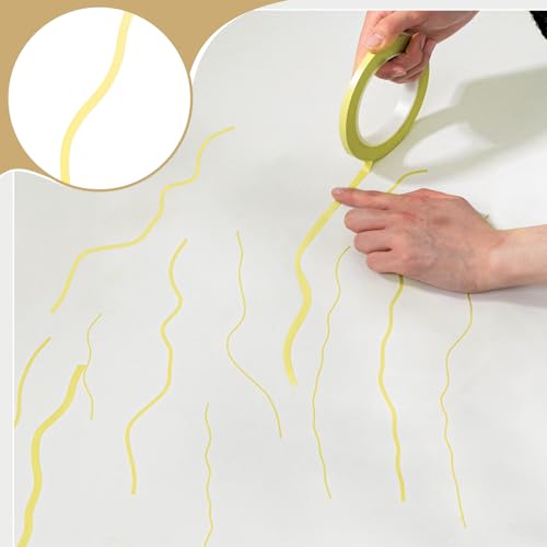 Image of Nezyo 6 Pcs Vinyl Pinstripe Tape Auto,Yellow,1 /16,1 /8, 1 /4 Inch
