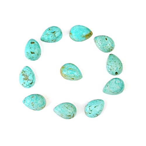 Turquoise poire cabochon 12x14mm pour façonner un cadeau personnalisé de naissance en décembre