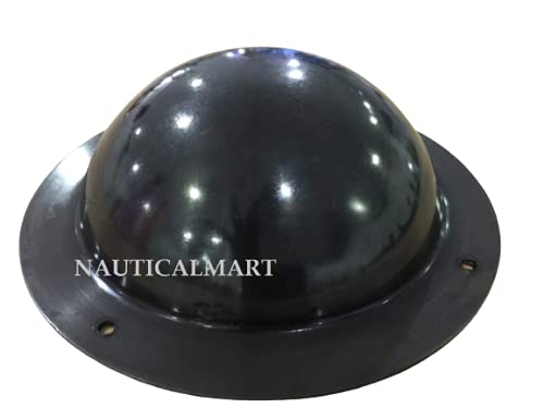 NauticalMart Medieval Shield Boss Blackend Finish Hand Forged 16 Gauge