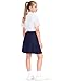 KEREDA Girls Uniform Skirts with Undershorts Casual High Waist Stretchy A-Line Skirts Soft Skorts Fashion Clothes Navy 11-12 Years