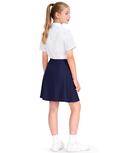 Image of KEREDA Girls Uniform Skirts with Undershorts Casual Stretchy School Skorts