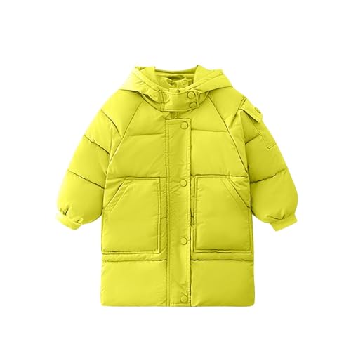 Girls Winter Coat Kids Parka Long Hooded Jacket with Pockets Warm Fall Fashion Boys Puffer Jackets Teen Snow Clothes