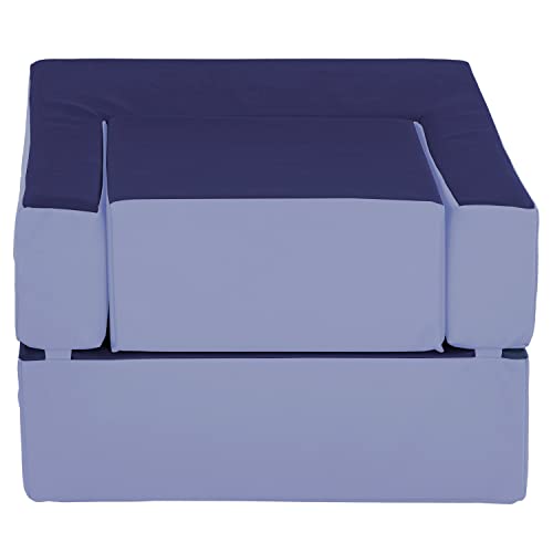 Factory Direct Partners 10461-Nvpb Softscape Flip-Flop Convertible Children"S Chair, Navy/Powder Blue #TOP4