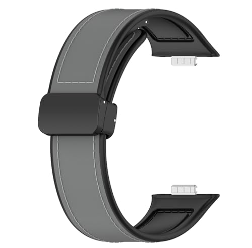 [SHEAWA] for HUAWEI WATCH FIT 4 Pro/4/3 �o���h �x���g �V���R��+���U�[ �����o���h �}�O�l�b�g ���C�o�b�N�� �ւ��x���g �A�N�Z�T���[ (�O���[)