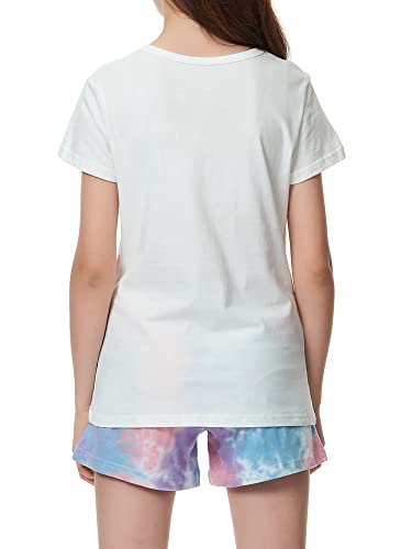 Beezizac Pajamas For Girls – Sleep Under The Stars Theme Sleepover/Sleepaway Camp Pjs Set 100% Cotton Kids Summer Tween Clothes Size 8 #TOP3