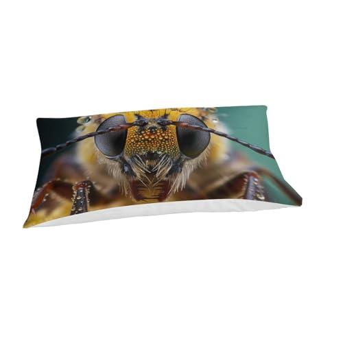 Housse de couette insectes fermeture éclair pour lit simple 135x200