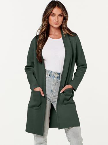 Image of ANRABESS Cardigan Sweater for Women Casual 2026 Fall Fashion Coat Long Sleeve Open Front Knit Coatigan Outwear