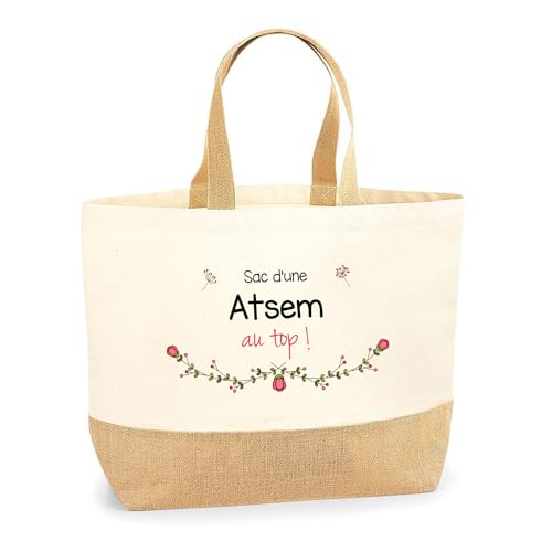 Idée cadeau femme sac ATSEM au top Planetee en coton