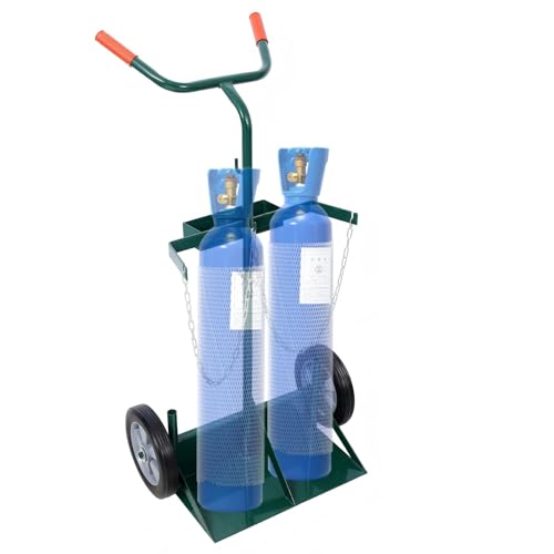 Carretilla para tanques de soldadura 440 lbs con ruedas sólidas miniatura 1