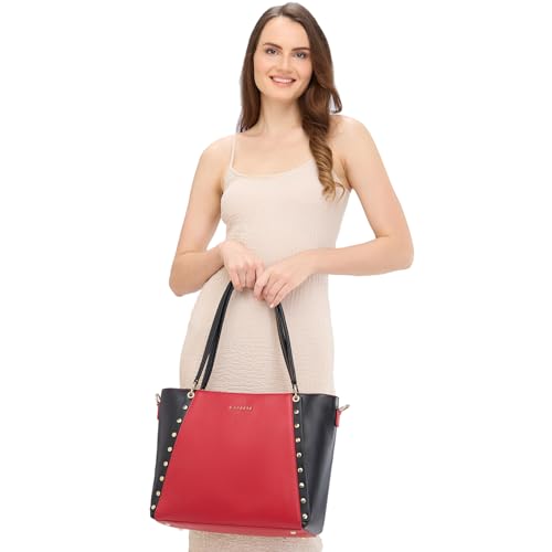 Image of Caprese Shelby Tote Bag, Large | Stylish Handbag for Women with 17 inch Laptop Compartment | Detachable Sling Strap & Top Zip Closure| Perfect for Office & Daily Use