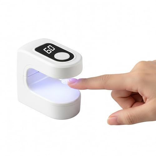 WUISOLQP Mini UV Lamps for Gel Nails, Portable Flash Cure Nail Dryer with Timers Setting 2 Modes, for Gel Nail Polish Builder Glue Gels Nail Art Rhinestone Gel for Starters DIY Professionals Salon