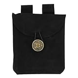 Armory Replicas Medieval Renaissance Leather Black Suede Pouch