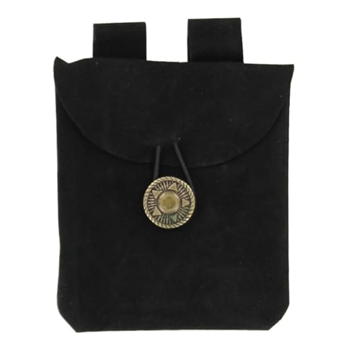 Armory Replicas Medieval Renaissance Leather Black Suede Pouch