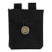 Medieval Renaissance Leather Black Suede Pouch