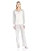 Tommy Hilfiger Women's Henley Top and Flannel Pant Pajama Set Pj, Cloud Dancer/Winter Snow Burst, Small