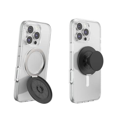 PopSockets Kick-Out Grip for MagSafe Adjustable Kickstand for Portrait or Landscape Magnetic Stand - Black