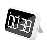 Timer da cucina facile da usare con ampio display e quattro pulsanti, ideale per utenti di tutte le età, dai bambini agli anziani (bianco)