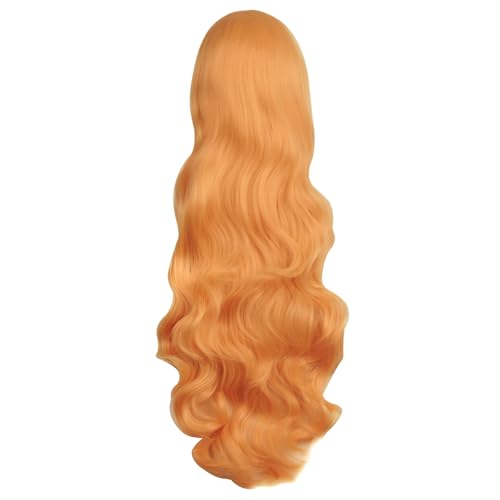 Image of MapofBeauty 32 Inch /80 cm Long Hair Spiral Side Bangs Curly Cosplay Costume Synthetic Wig (Orange)