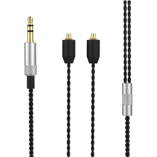 SE535 Replacement Cable Compatible with Shure SE215, SE315, SE425, SE535, SE846, AONIC 3, AONIC 4, AONIC 5 Earphones, for Linsoul 7HZ Timeless, TIN HiFi T4/T3/T2 Pro/P1 Earbuds, MMCX Cable 3.5mm