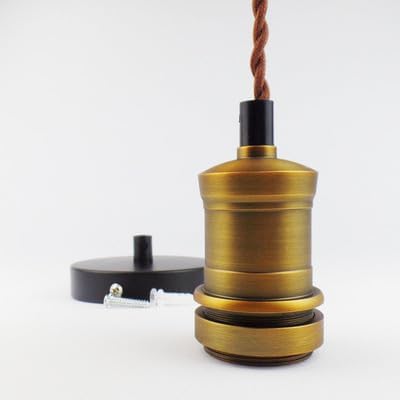 Vintage Lamp Base lights E27 Screw Bulb Base Aluminum Light Socket Industrial Retro Fittings Lamp Holder Fixture - (Color: M; Base Type: 10 PCS)
