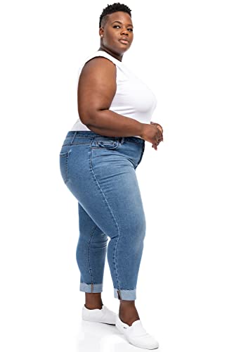 1822 Denim Women's Plus-Size 27" Re:Denim High-Rise Slim Girlfriend Jeans3