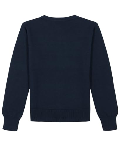 Nautica Girls' School Uniform Basic Cardigan Sweater, Long Sleeve, Button Up with Ribbed Cuffs2