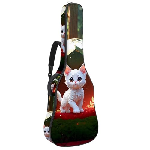 Sac pour guitare acoustique à motif chat idéal pour vos trajets