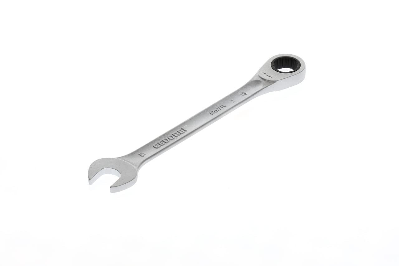 Clé à fourche avec cliquet GEDORE 17 mm plate 12 pans 7 R 17