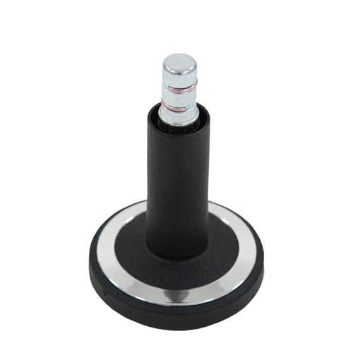 hjh OFFICE 619043 Bodengleiter Bürostuhl STATO-M, Stift 11mm Schwarz/Chrom robuste Gleiter für weiche Böden