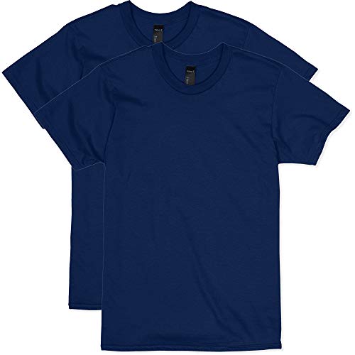 Hanes Men's Nano Premium Cotton T-Shirt (Pack of 2), Navy, Small