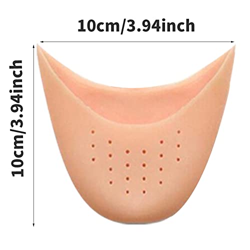 Image of Gel Toe Pads for Pointe Shoes, 4 Pairs Breathable Curved Ballet Toe Protectors for Pointe Work, Also for Heels and Dress Shoes