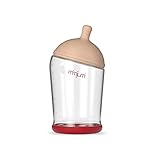 mimijumi Baby-Trinkflasche, 240 ml, transparent/rot