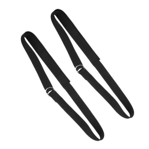 2pcs Adjustable Non Elastic Yoga Band with Ring, Webbing Strap