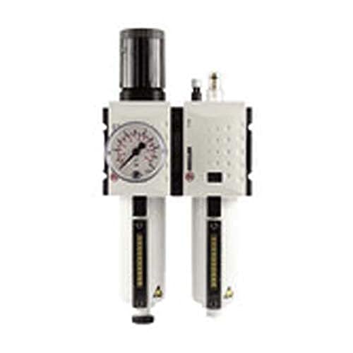 RIEGLER FU 602-M-4 FUTURA Wartungseinheit zweiteilig mit Metallbehälter, Sichtrohr und Manometer, Halbautomatisch, Baugröße 1, 0,2-4 bar, G 3/8