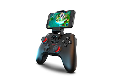 KROM ゲームパッド KENZO -NXKROMKNZ- 有線・無線ゲームパッド 競技用設計 ボタン設定可能 PC/SWITCH/ANDROID/IOS/PS3/PS4/スマホ対応 ブラック