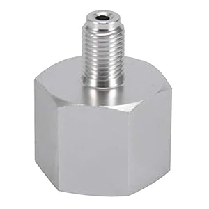 Uadme CO2-adapter, sodawater CO2-adapter mini-regelaar Homebrew bier Corny Keg 3/8‑24UNF naar 6ACME‑6G